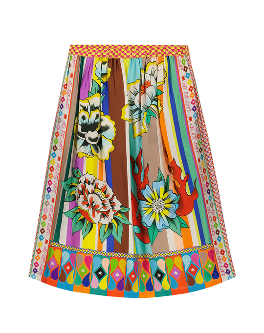 VANESSA PRINTED MIDI SKIRT