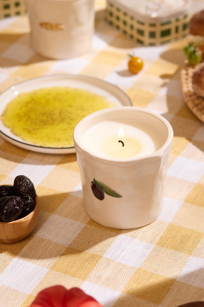 BISTRO OLIVE CERAMIC CANDLE