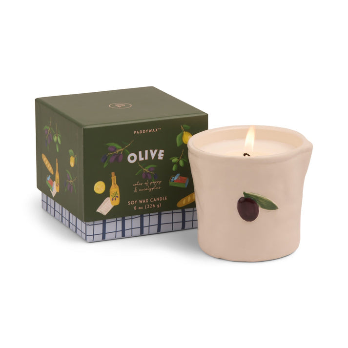 BISTRO OLIVE CERAMIC CANDLE