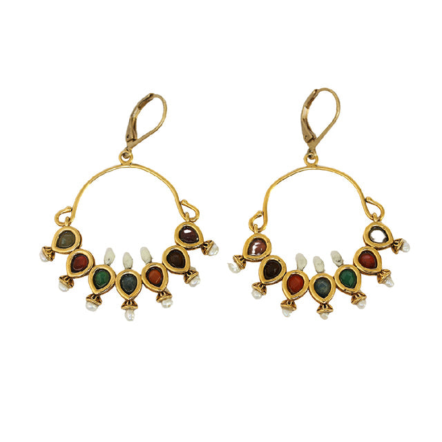 MULTI TEARDROP HOOP EARRING