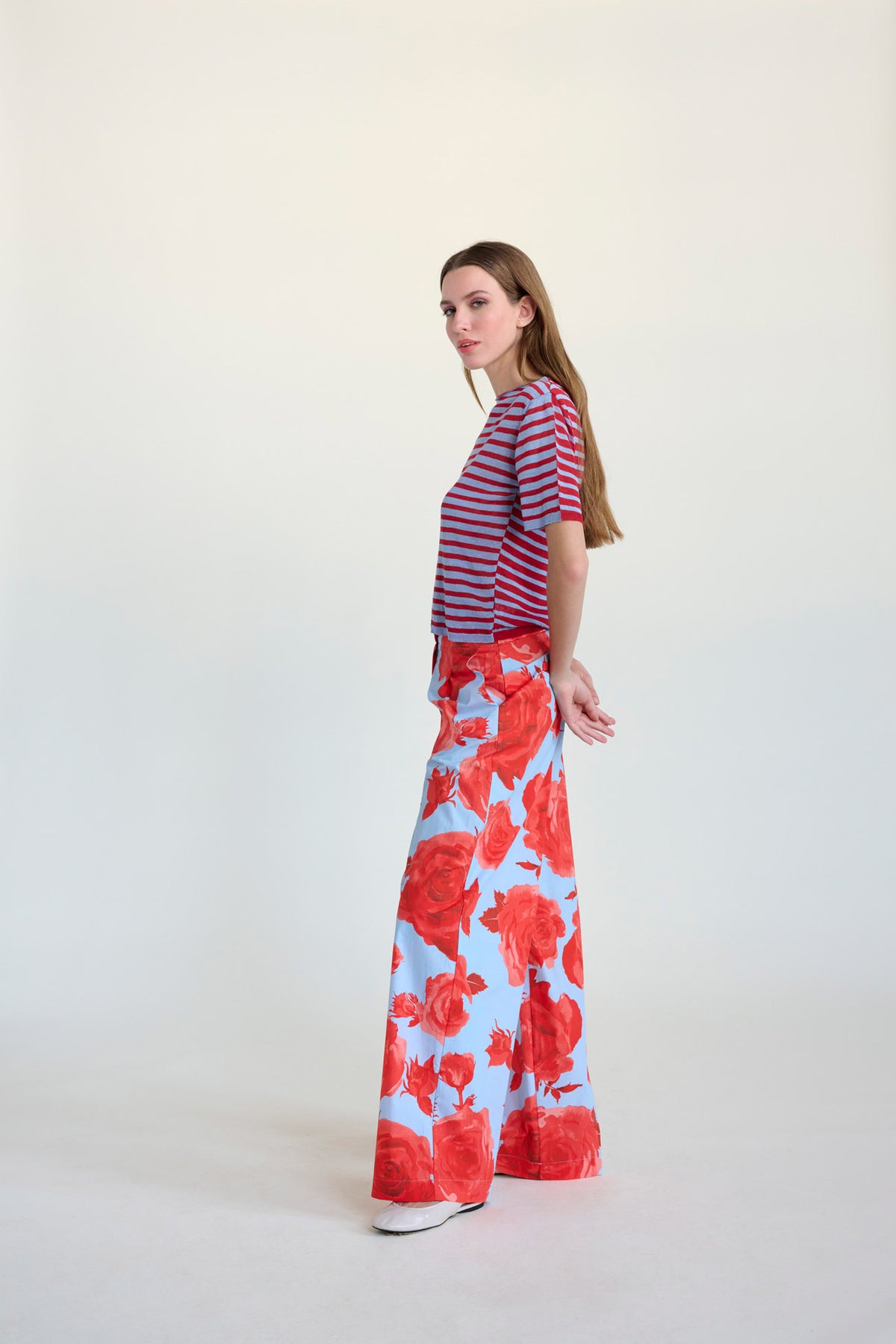 LINEN STRIPE TEE