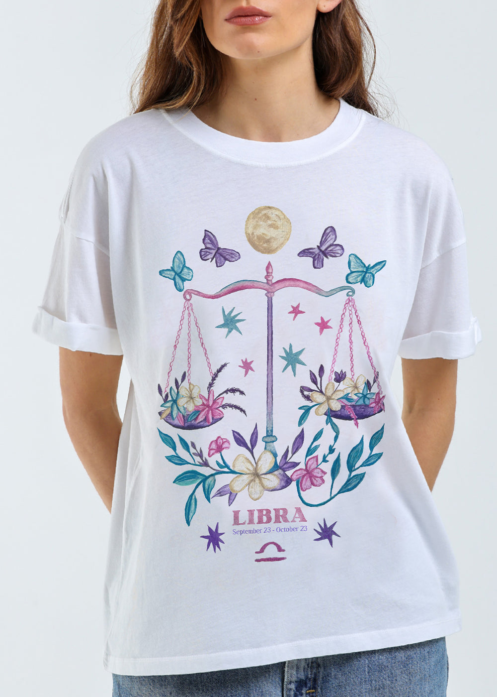 VINTAGE WHITE ZODIAC TEE