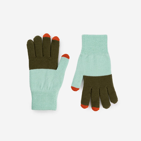 COLORBLOCK KNIT GLOVES