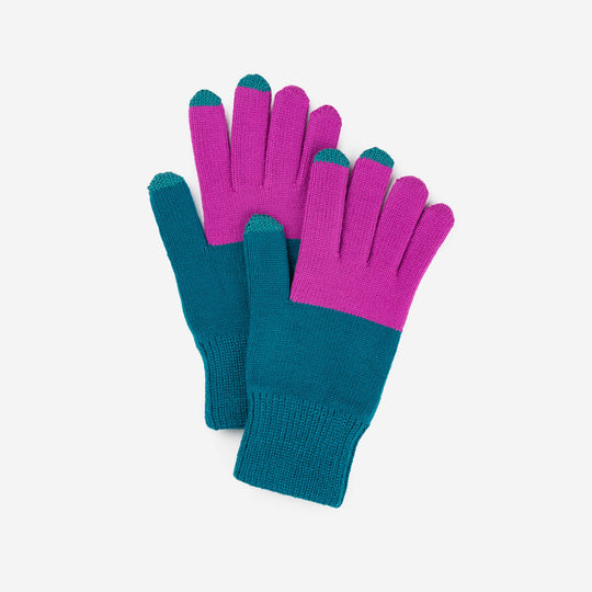 COLORBLOCK KNIT GLOVES