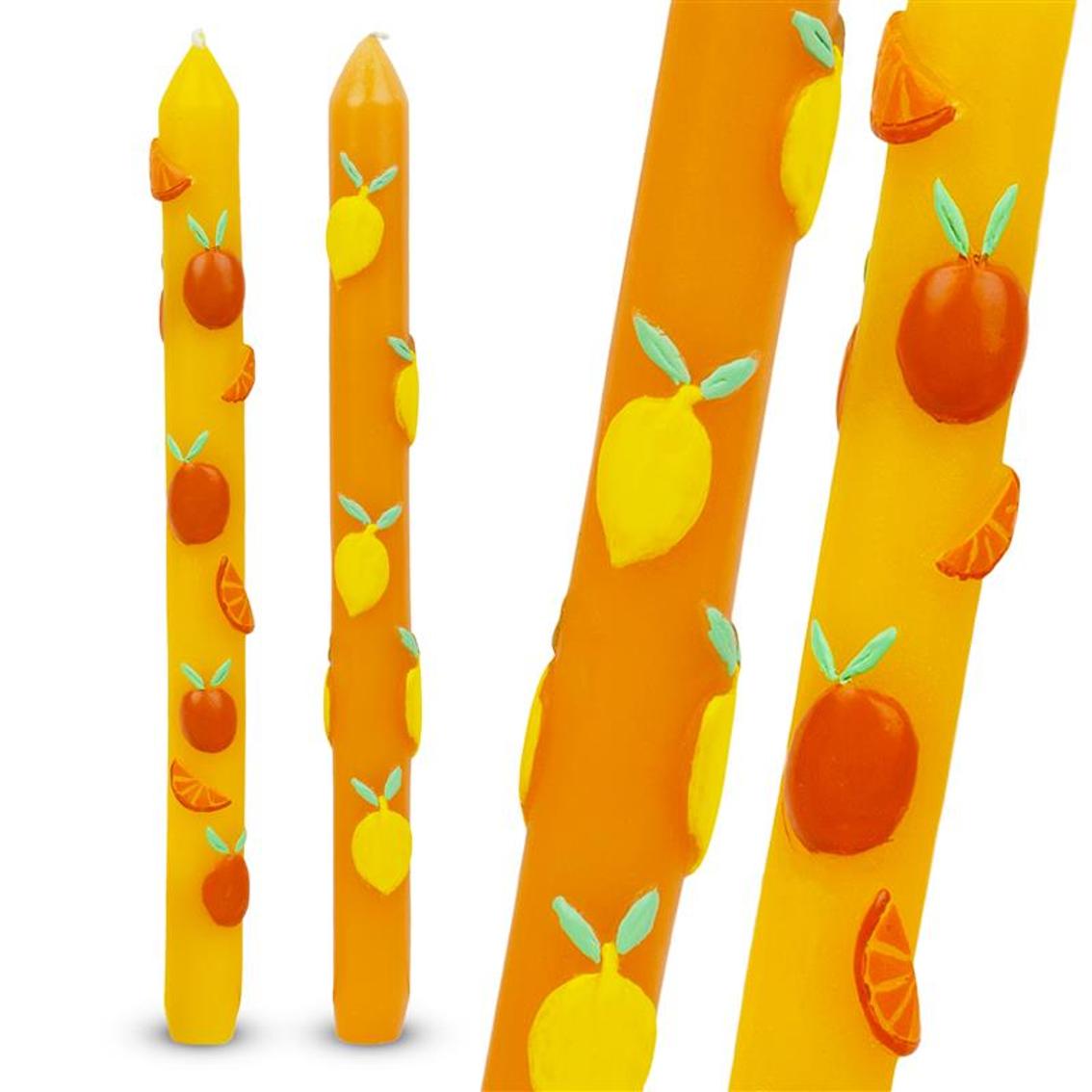 LEMON & ORANGE DINNER CANDLES