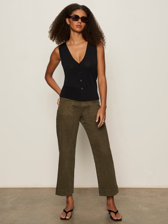 KNITTED BUTTON FRONT