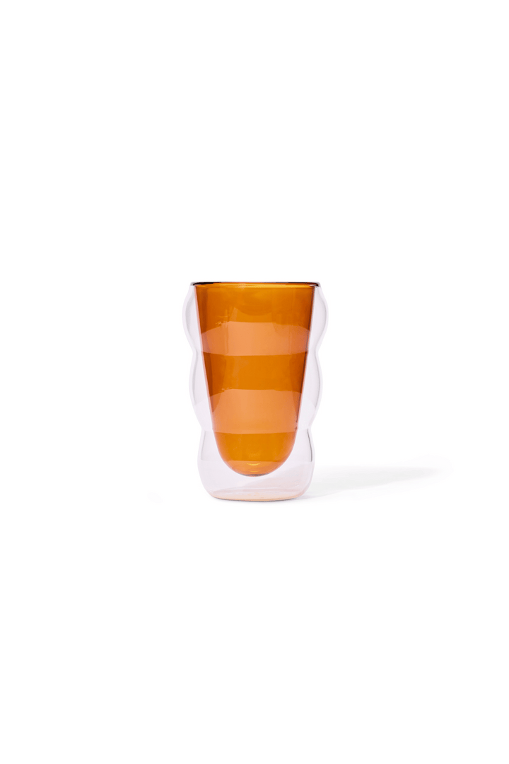 GLASS CLOUD CUPS AMBER