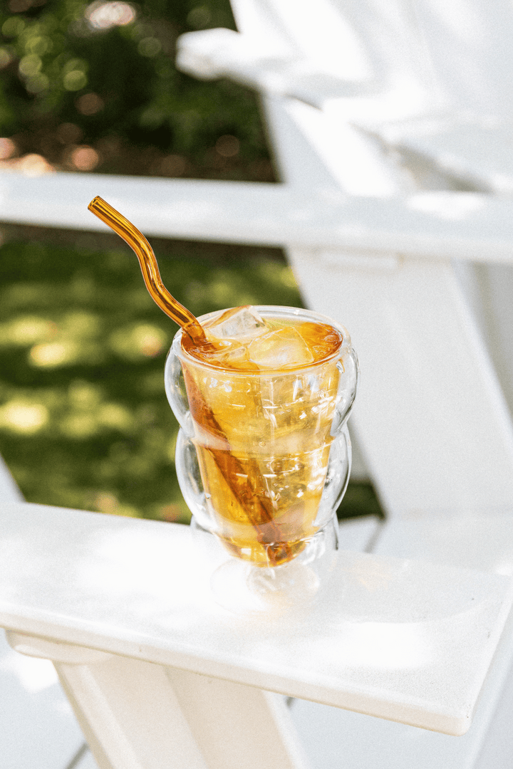 GLASS CLOUD CUPS AMBER