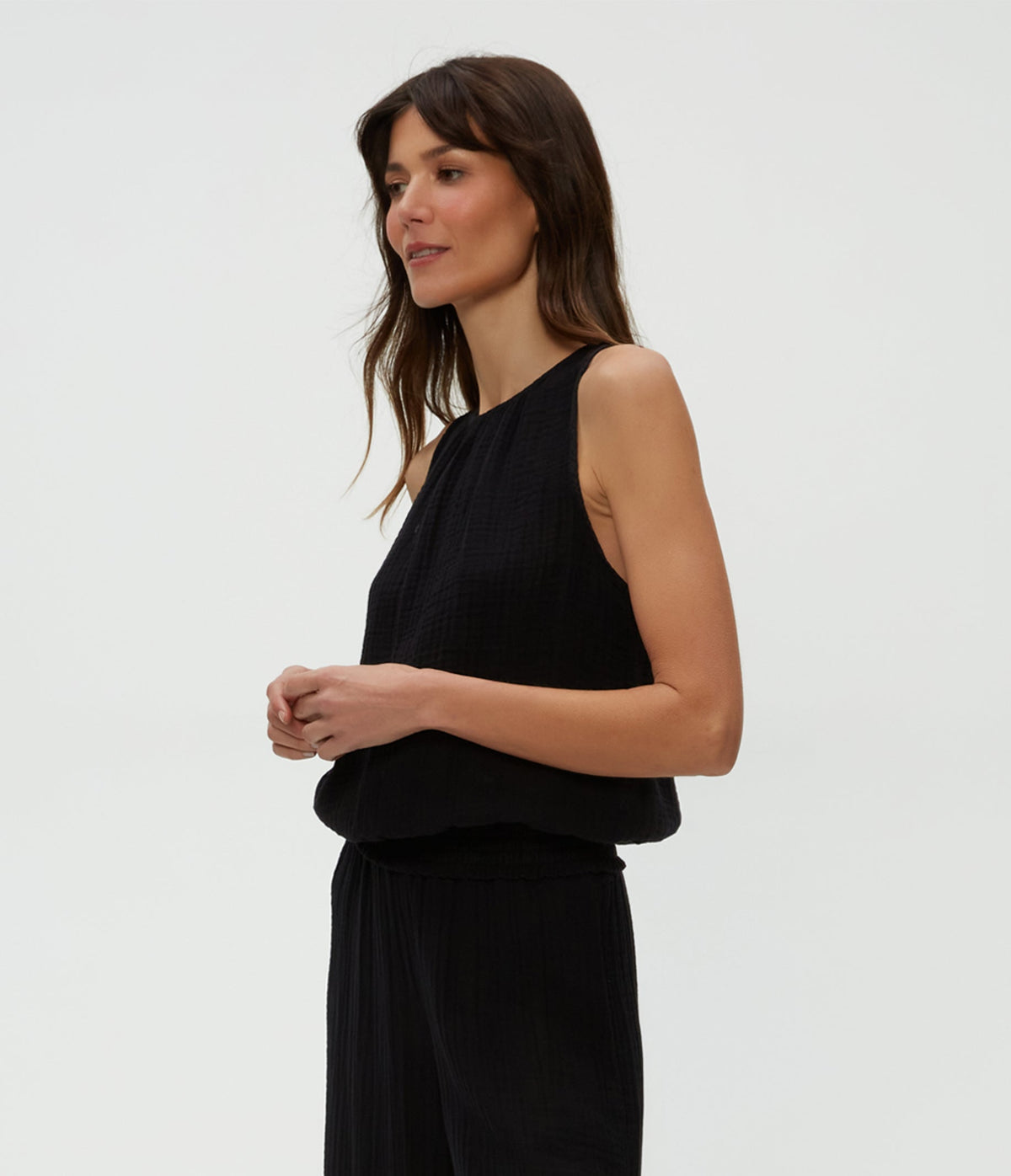 JANELLE TIE NECK TANK