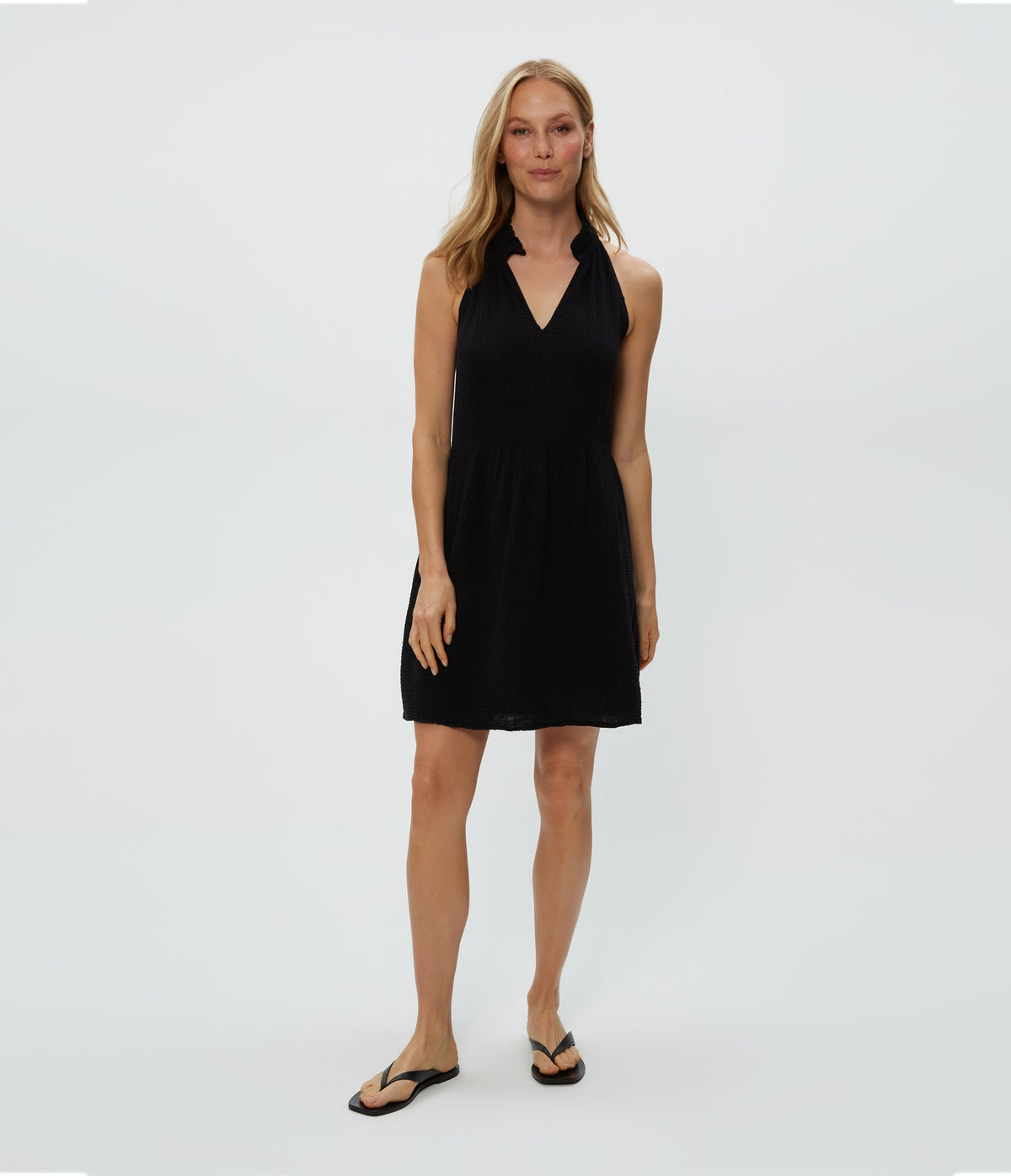 ALESSA SPLIT NECK DRESS