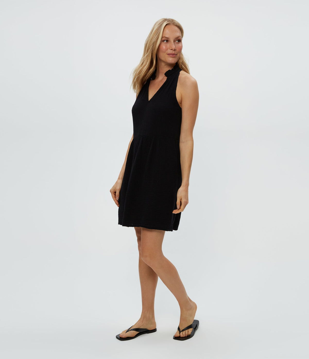ALESSA SPLIT NECK DRESS