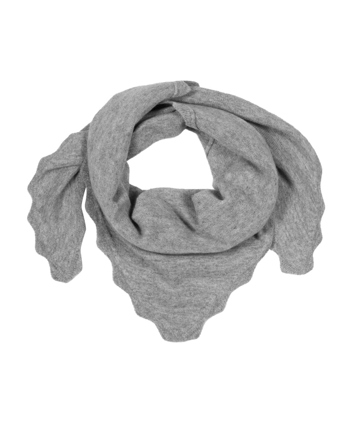 SCALLOP KNIT TRIANGLE