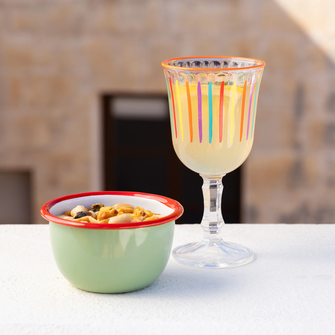 OLIVE ENAMEL BOWL 10CM