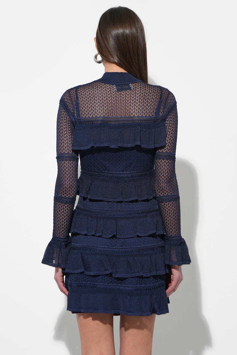 SERA RUFFLED TIERED MINI DRESS