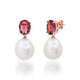 OVAL/PEARL CZ DROP EARRING