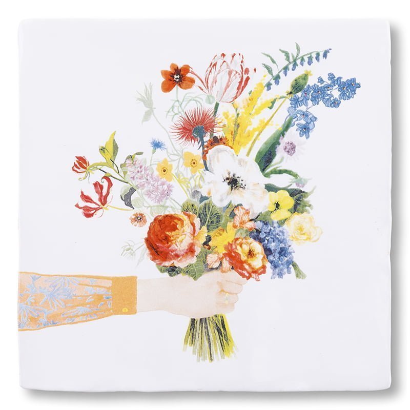 MED TILE FLOWERS SAY IT ALL