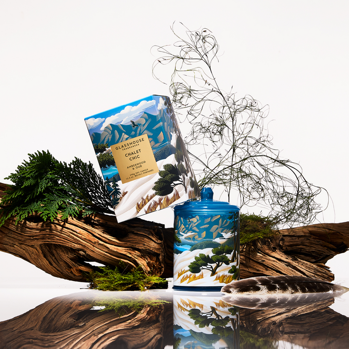 GLASSHOUSE 13.4OZ CANDLE - CHALET CHIC