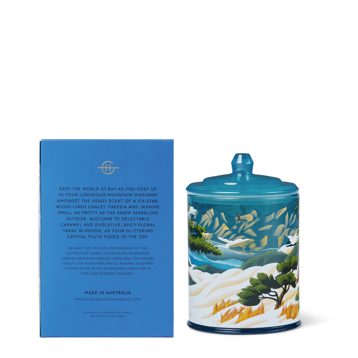 GLASSHOUSE 13.4OZ CANDLE - CHALET CHIC