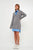 MIXED MEDIA CABLE SWEATER DRESS