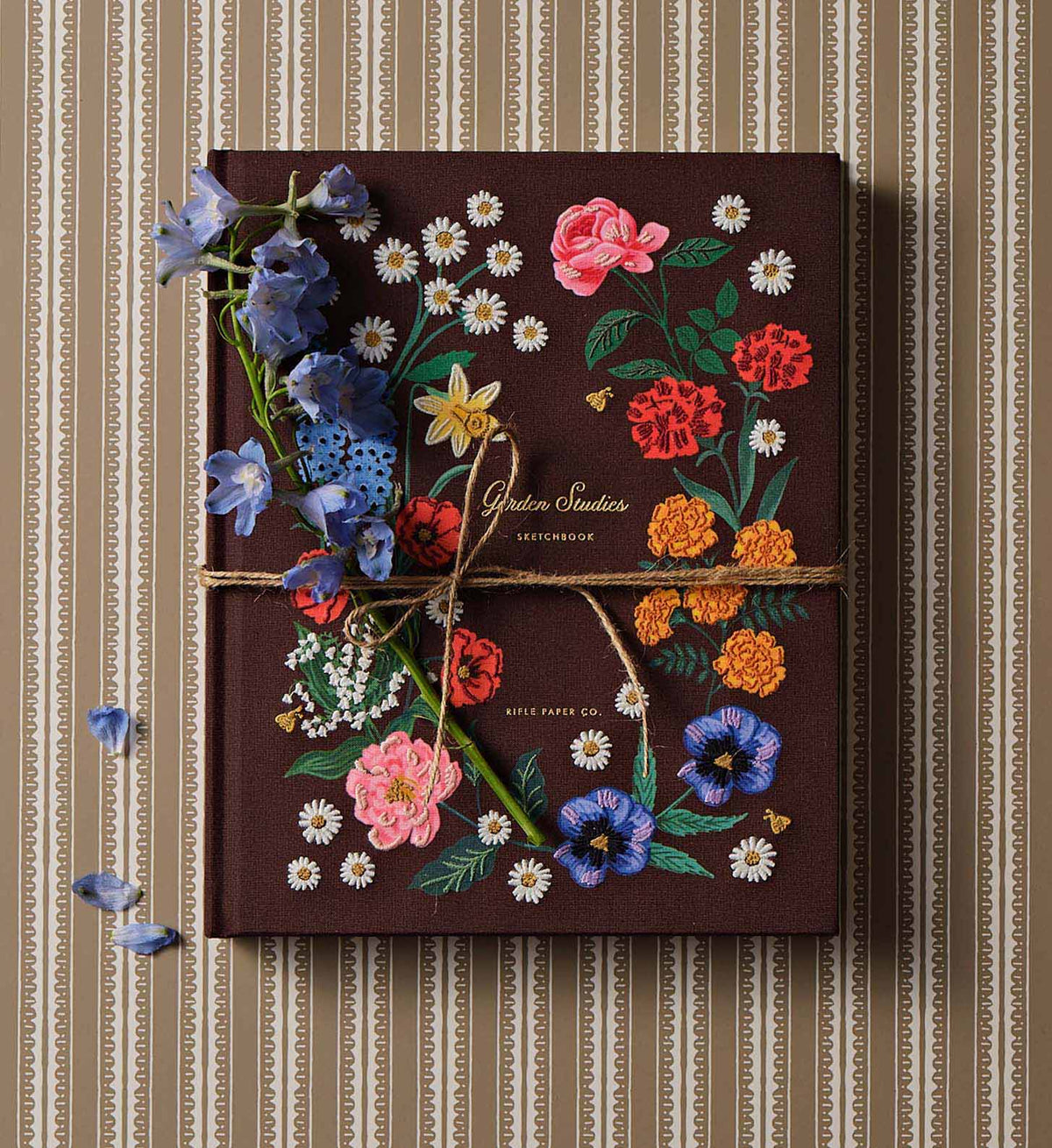 GARDEN STUDY EMBROIDERED SKETCH