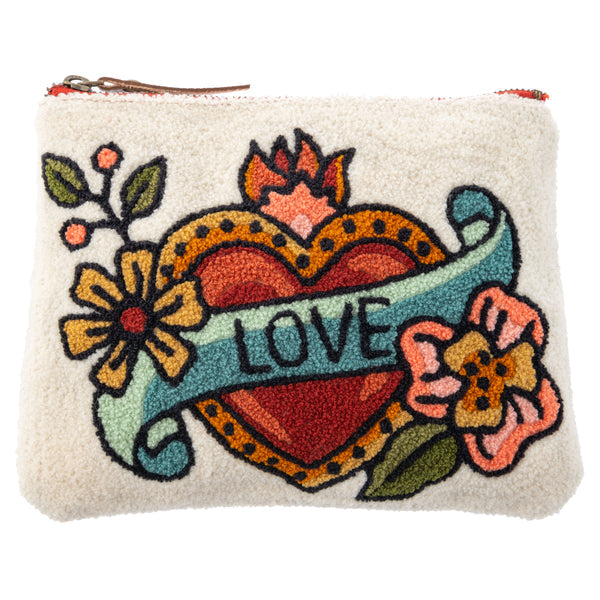 EMBROIDERED CARRY ALL HEART