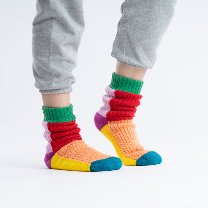 KALEIDOSCOPE KNIT HOUSE SOCKS