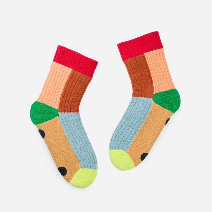 KALEIDOSCOPE KNIT HOUSE SOCKS