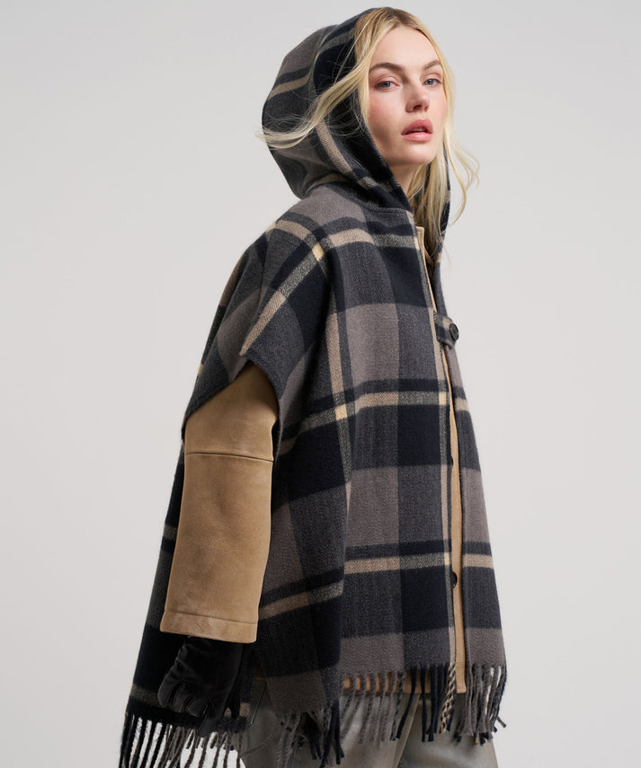 WINDOWPANE HOODED RAUNA