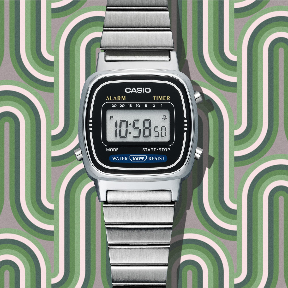 CASIO SILVER ALARM WATCH