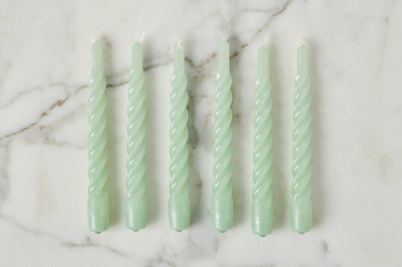 LACQUERED TWISTED TAPER CANDLE/6