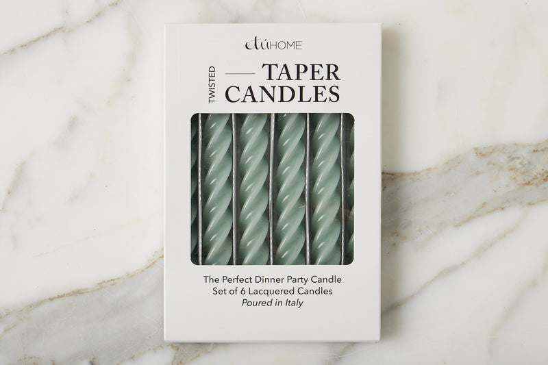 LACQUERED TWISTED TAPER CANDLE/6