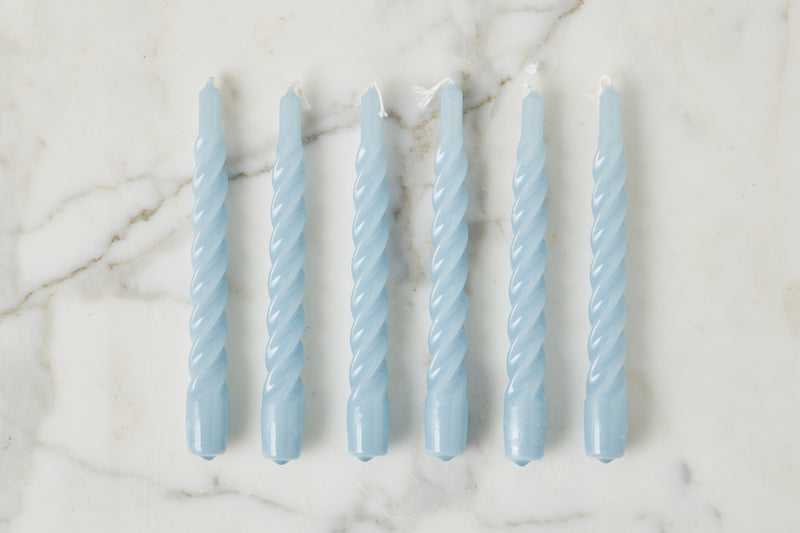 LACQUERED TWISTED TAPER CANDLE/6