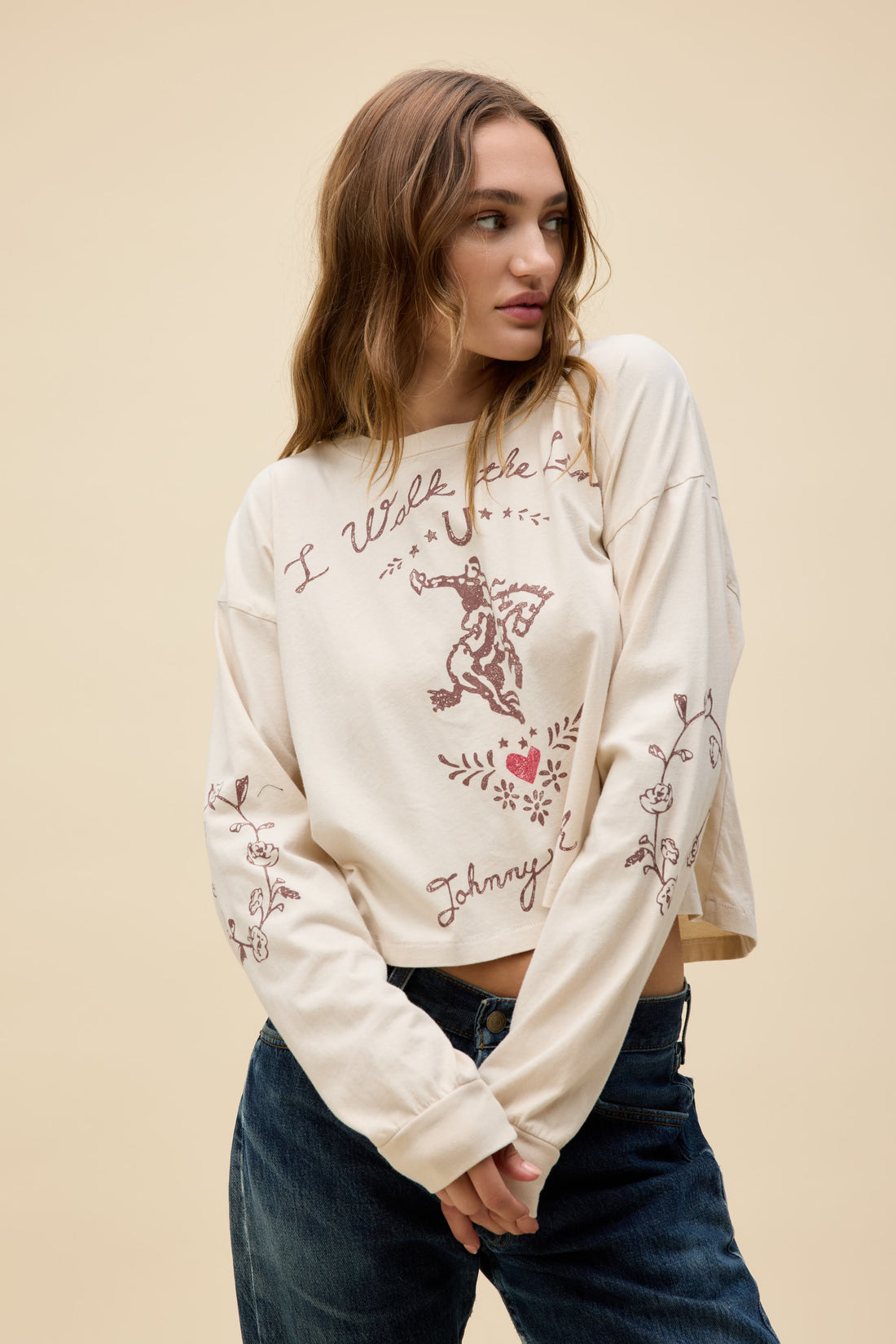 JOHNNY CASH WALK THE LINE LS TEE