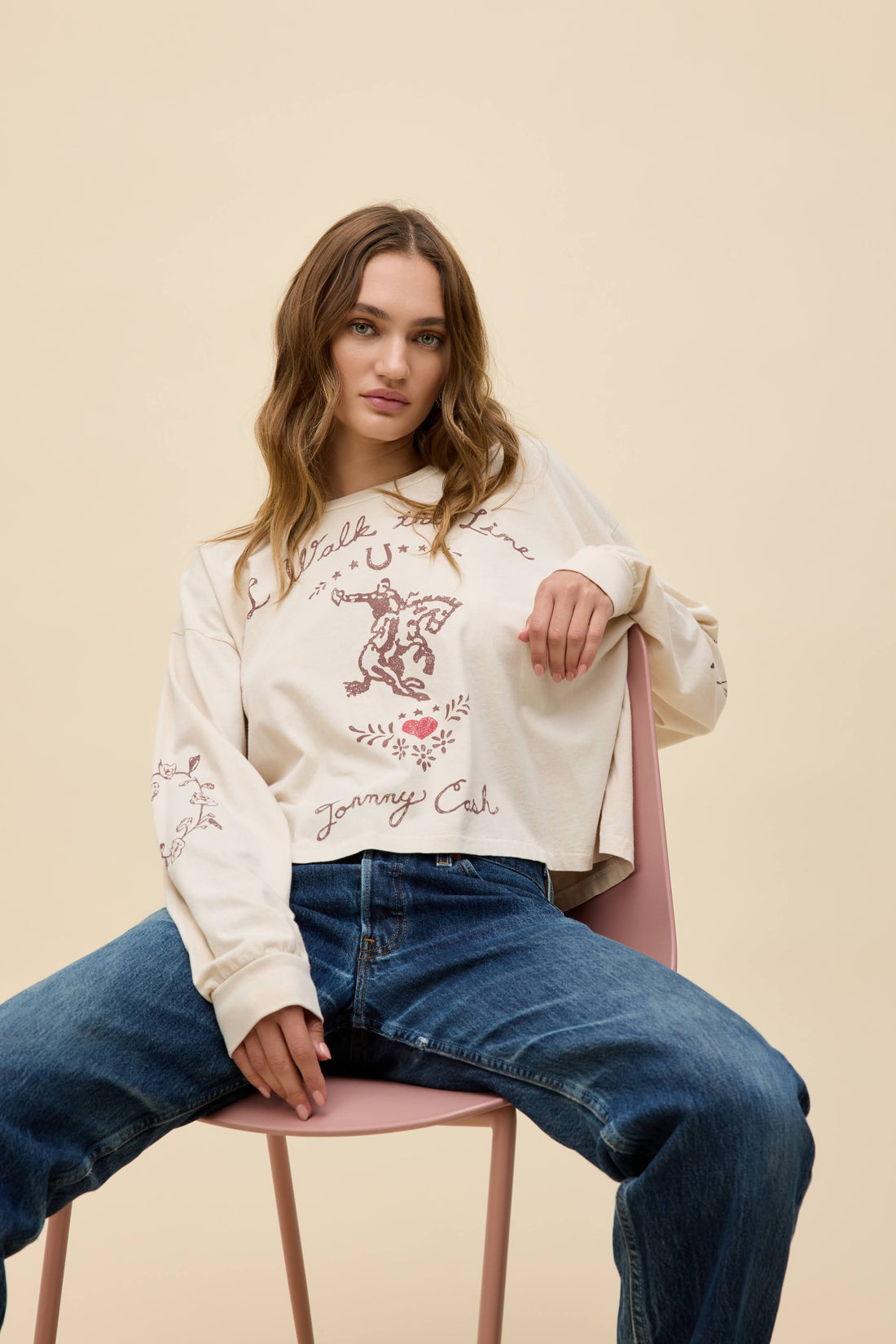 JOHNNY CASH WALK THE LINE LS TEE