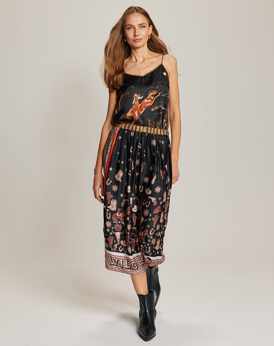 VANESSA PRINTED MIDI SKIRT