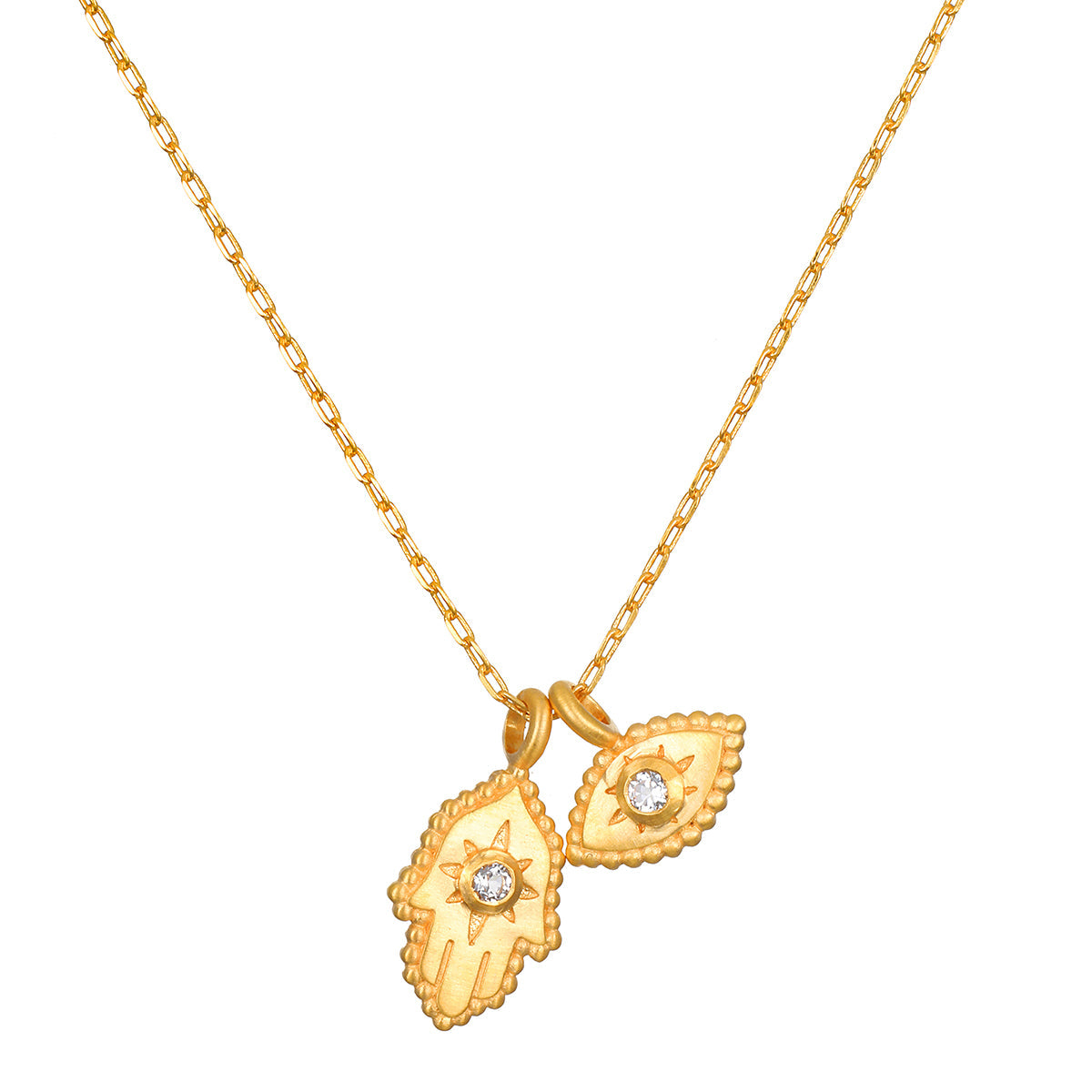 HAMSA EVIL EYE CHARM NECK