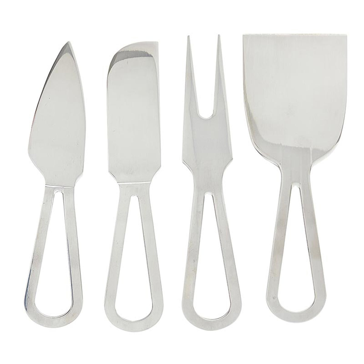 BOXED SILVER CHEESE KNIVES