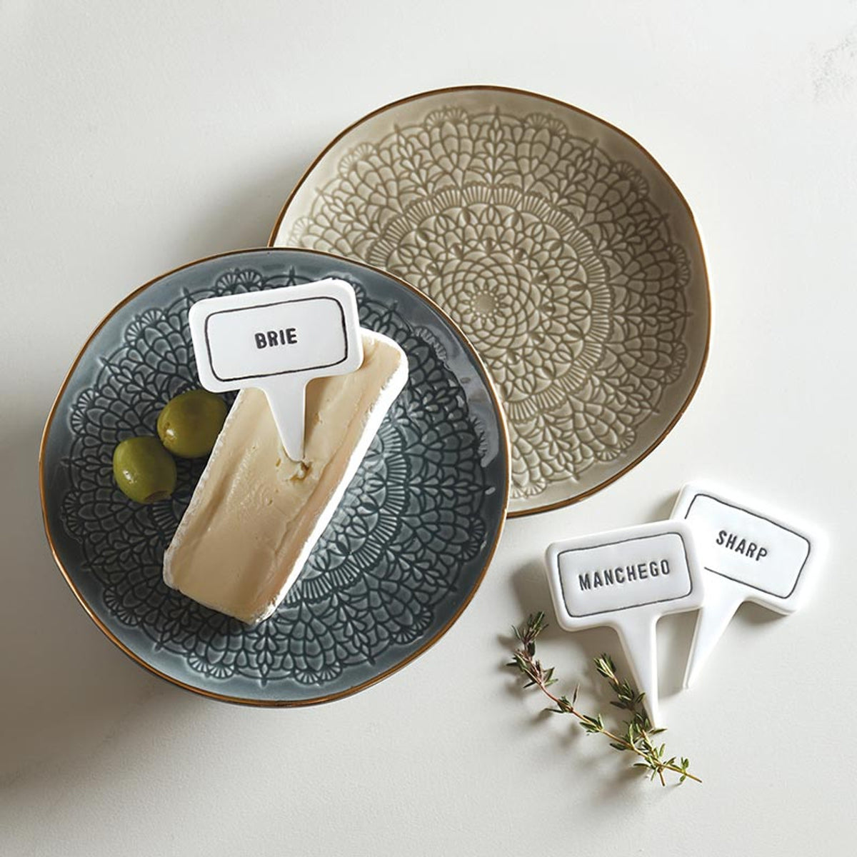CERAMIC CHEESE MARKERS/6