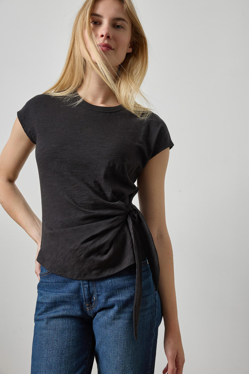 TIE FRONT TEE