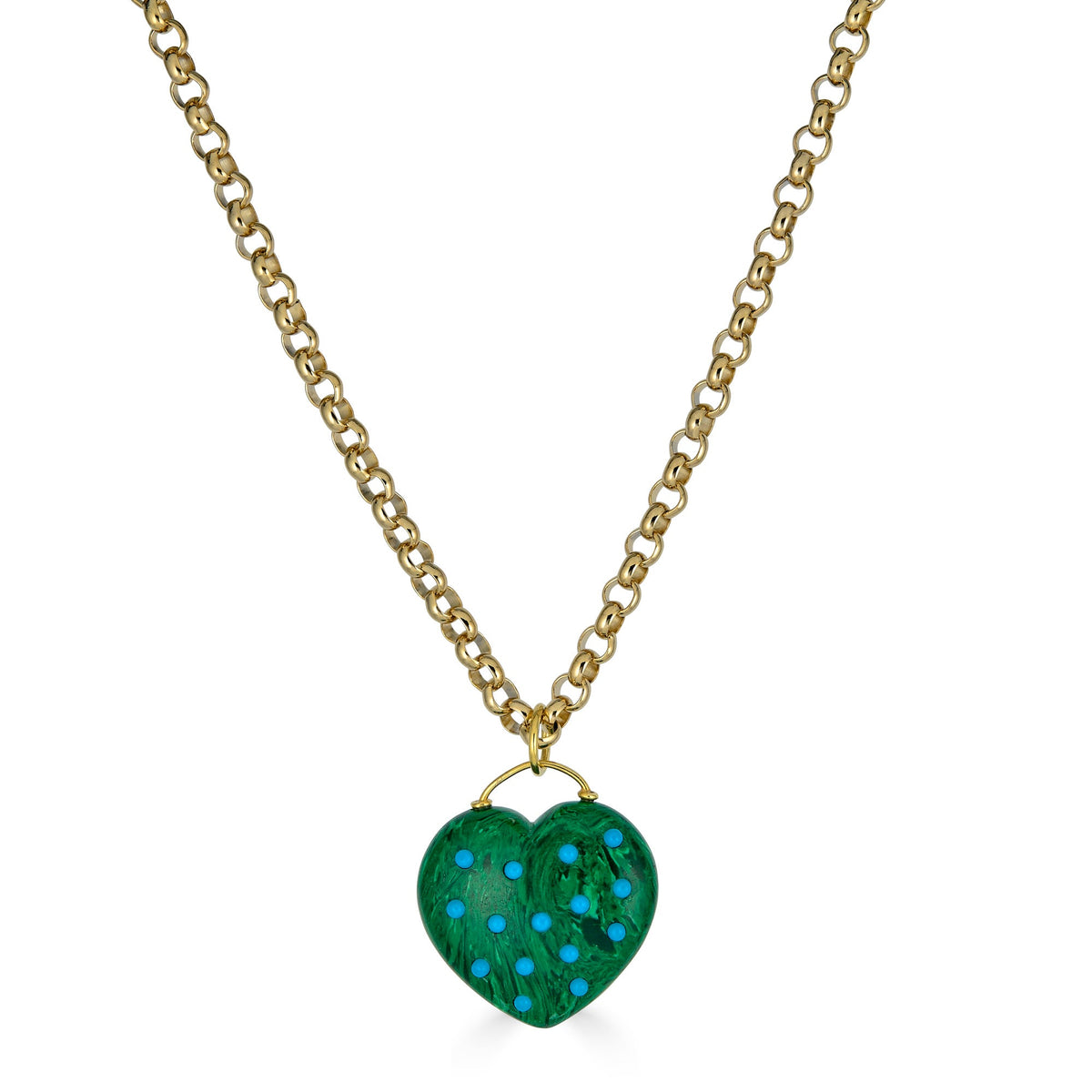 MALACHITE HEART NECKLACE