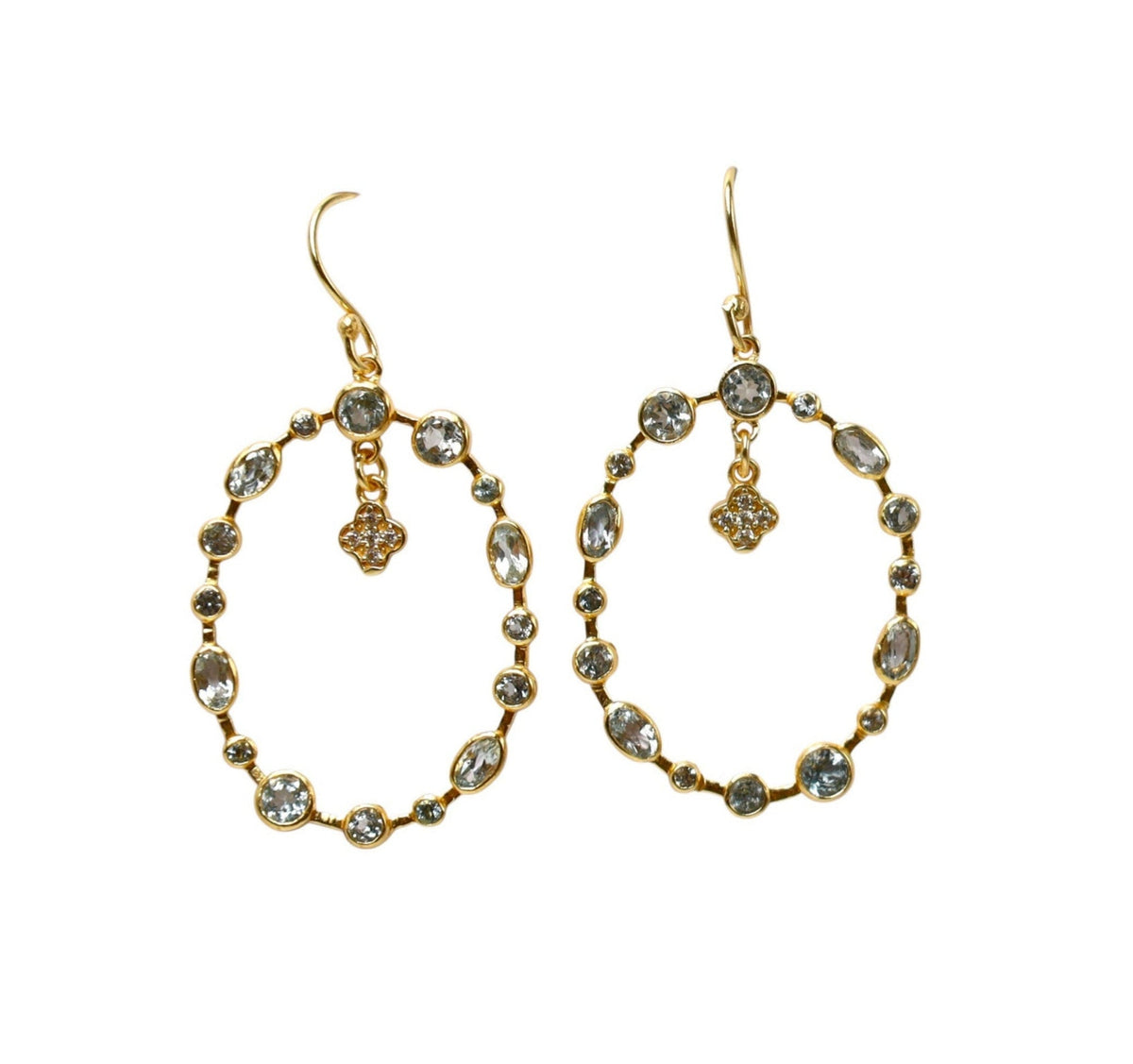 CATANE EARRING BLUE TOPAZ