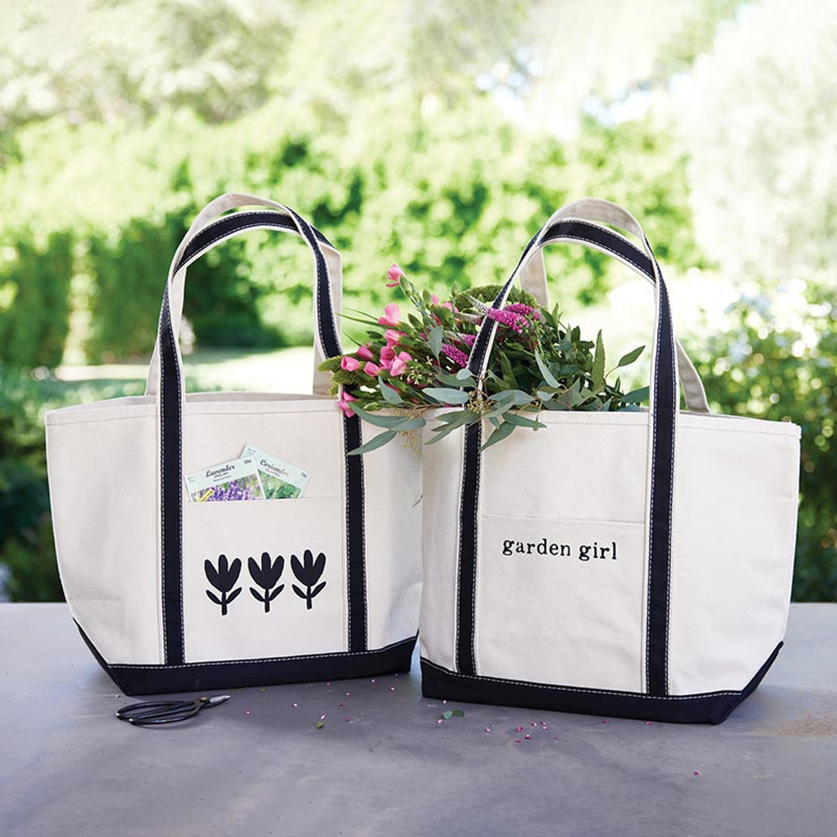 CANVAS TOTE MED LUXE FLOWERS