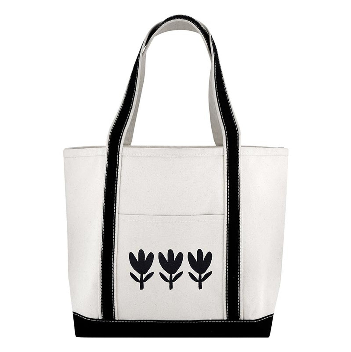 CANVAS TOTE MED LUXE FLOWERS