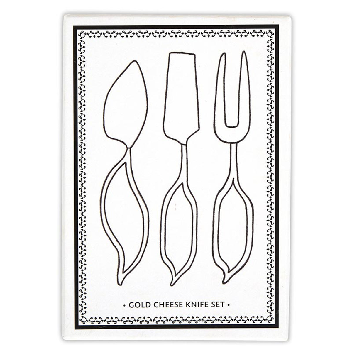 GOLD HANDLE CHEESE KNIVES/3