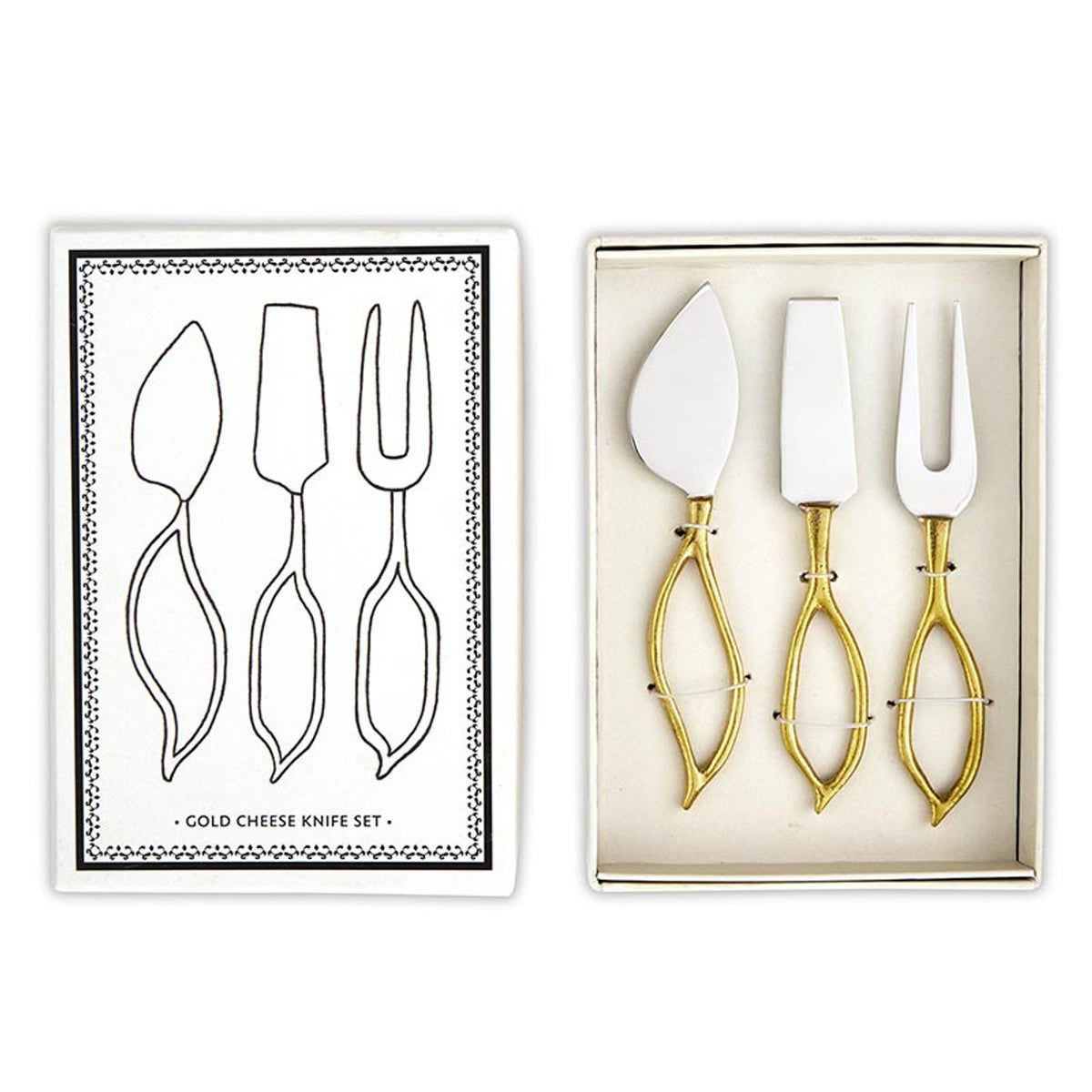 GOLD HANDLE CHEESE KNIVES/3