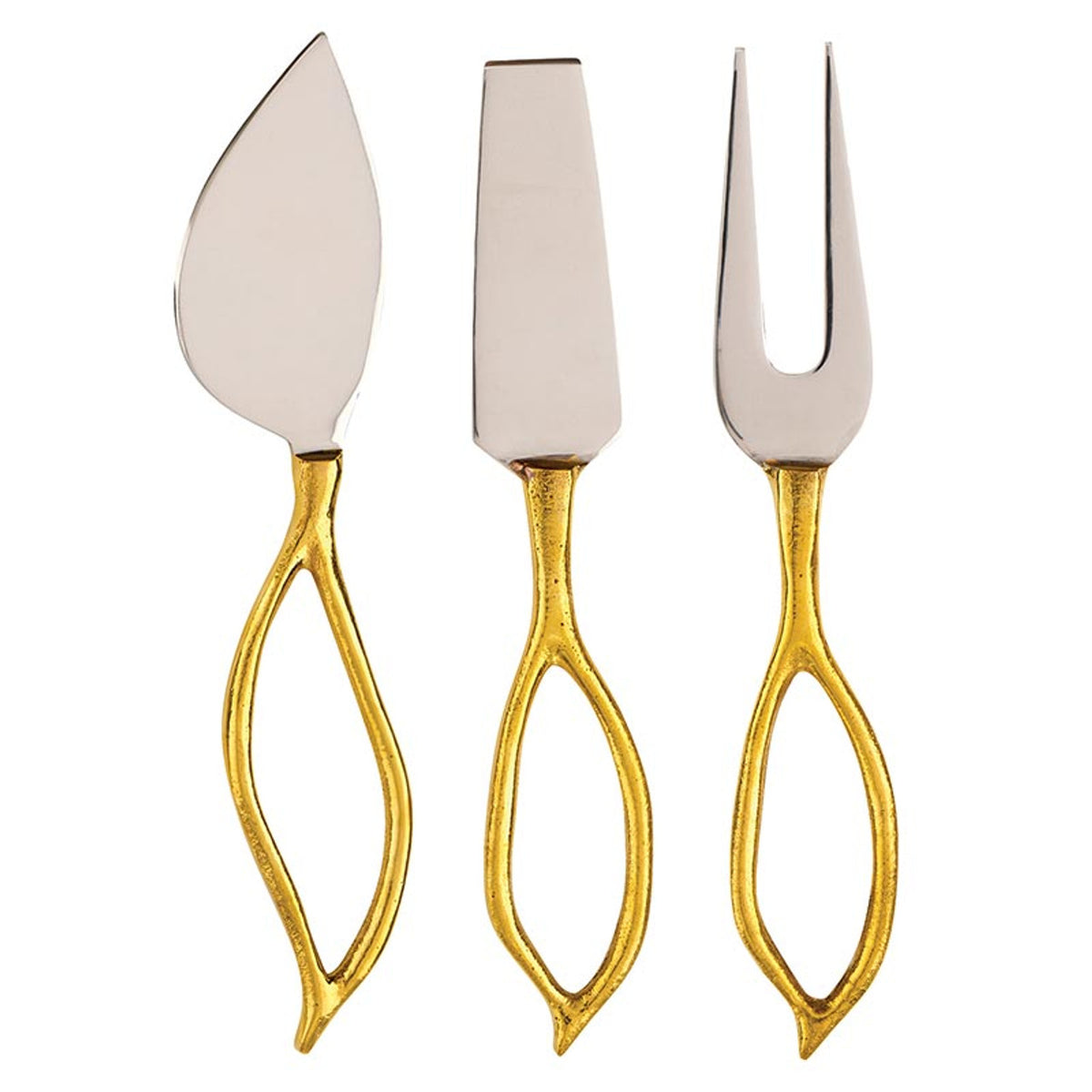 GOLD HANDLE CHEESE KNIVES/3