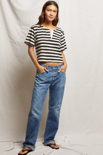 SARAH RIB SPLIT TEE