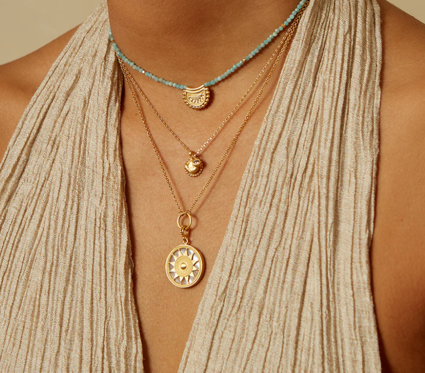 18&quot; MOP MANDALA NECKLACE