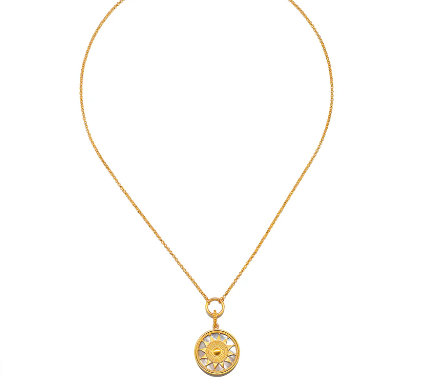 18&quot; MOP MANDALA NECKLACE