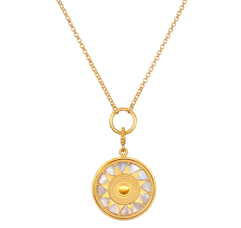 18&quot; MOP MANDALA NECKLACE